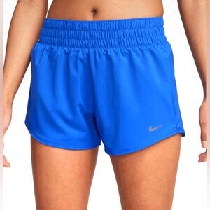 Nike One Women's Dri-FIT Mid-Rise 3" Brief-Lined Shorts XS Hyper Royal/ Silver